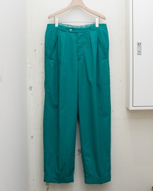 old "le coq sportif" wide tuck trousers / Made In FRANCE
