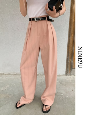 stripe loose casual pants 3color【NINE7754】