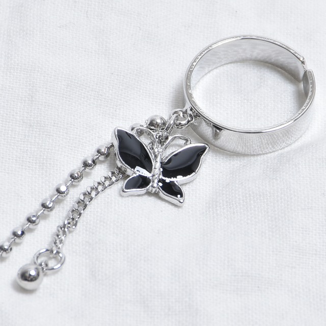 【1/27新着】Black Butterfly チェーンリング(指輪)