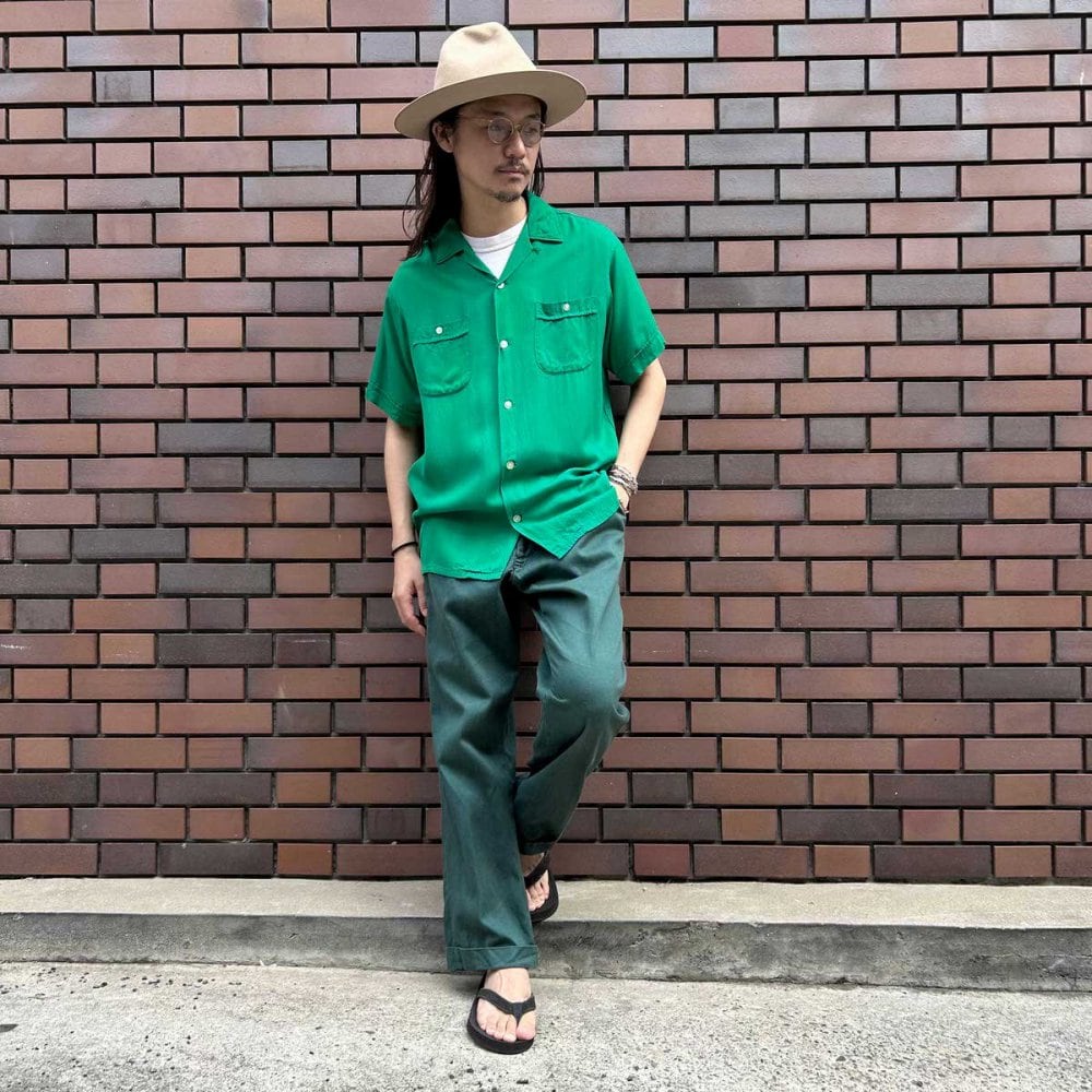 Vintage S/S Rayon Bowling Shirt [Crown Prince] [1960s-] M 15 1/2