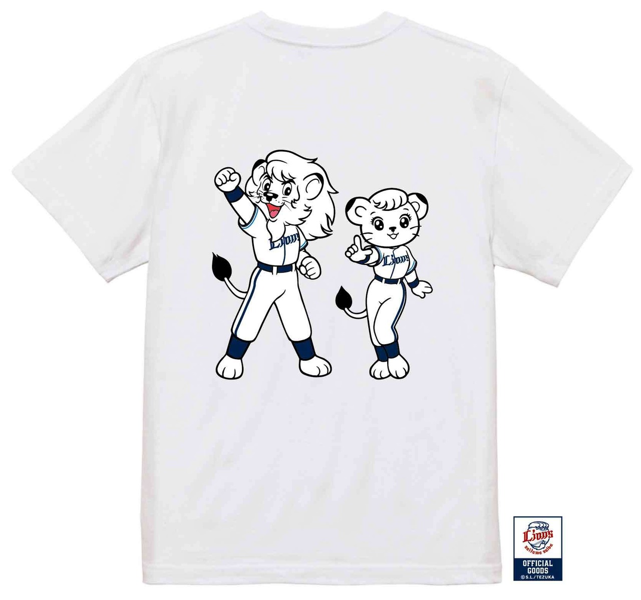 ライオンズ　Tシャツ　白　バックレオライナプリント・画像2
