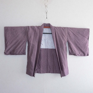 羽織 アンティーク着物 藤色 ジャパンヴィンテージ 昭和 | haori jacket women japanese fabric Japan Vintage light purple