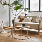 サイドテーブル 木製 ラタン編み ケーン編み ウッドフレーム コーヒーテーブル ナチュラル 北欧風 モダン リビングテーブル ソファテーブル おしゃれ インテリア 籐編み 藤編み カンチレバー