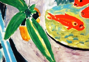 アンリ・マティス「金魚」作品証明書・展示用フック・限定375部エディション付複製画ジークレ