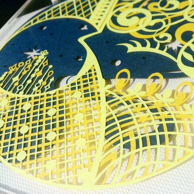 切り絵　額装 A4サイズ（210×297mm) - コントラスト～切り絵専門店～