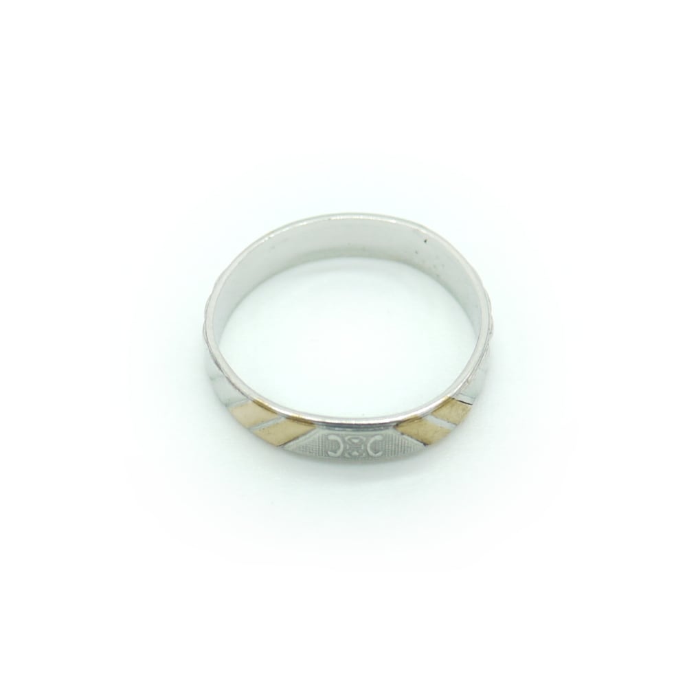 CELINE セリーヌ K18/Pt850 コンビデザインリング 18金 プラチナ 指輪 ...