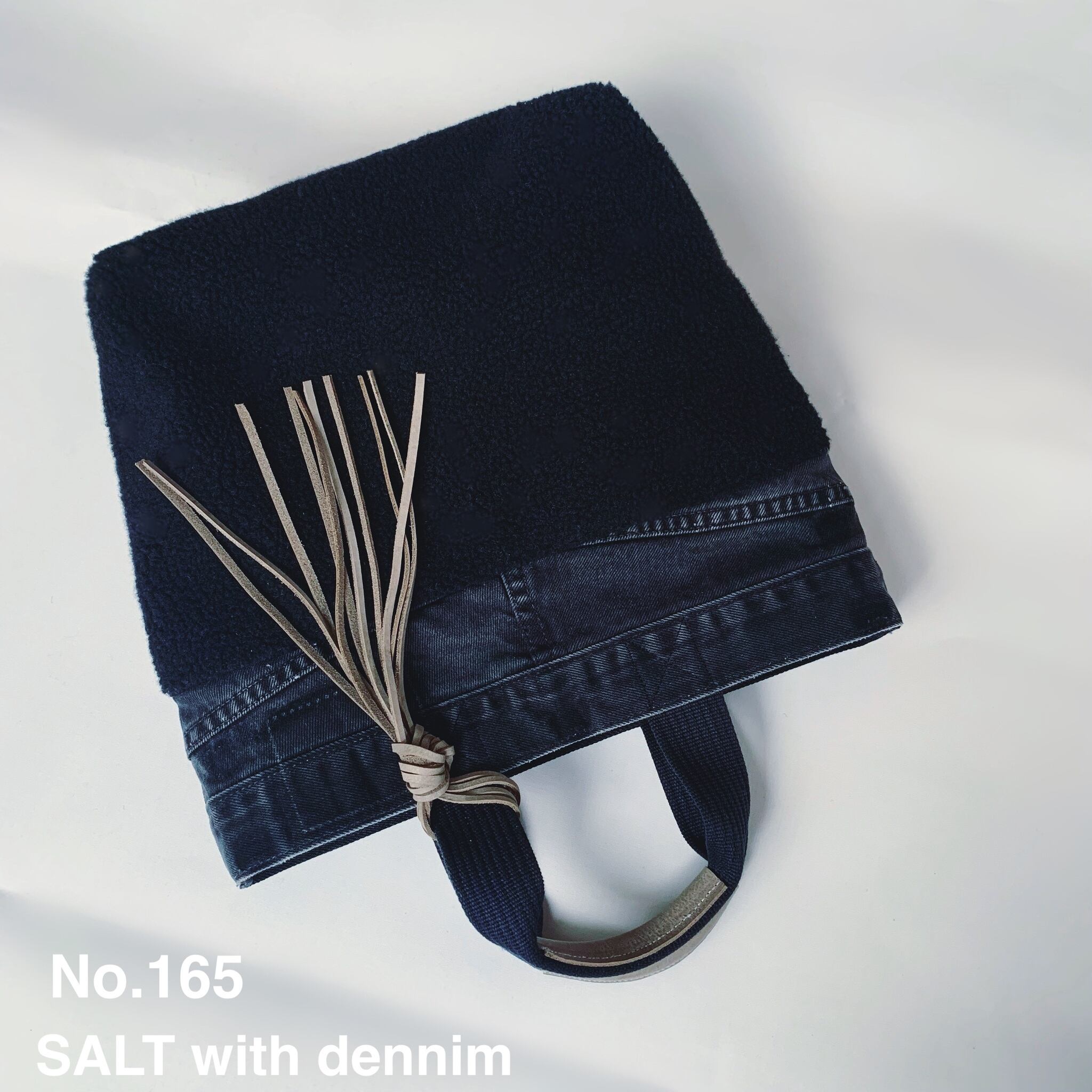 Blackボアショッピングバッグ No.165