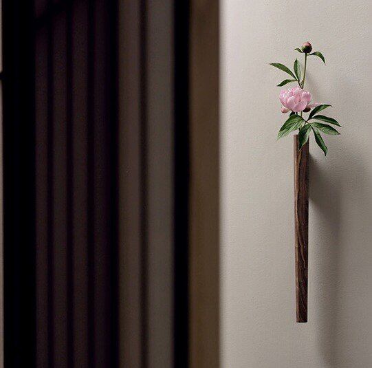 花瓶 おしゃれ 木製 一輪挿し 壁掛け 花瓶 一輪挿し 木製