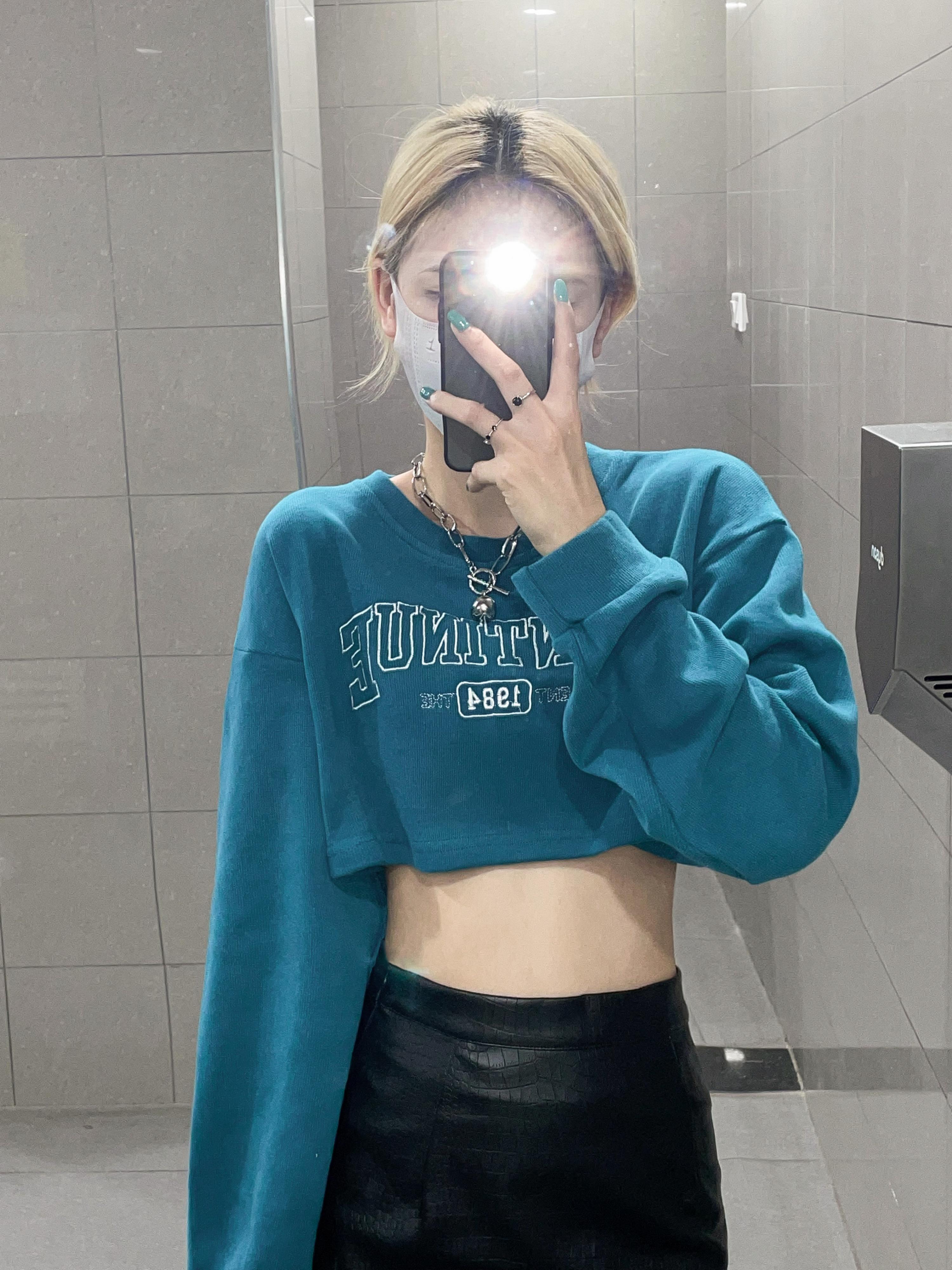 サマーショート薄手刺繍セーター ルーズ 夏物 モンロー42377159348