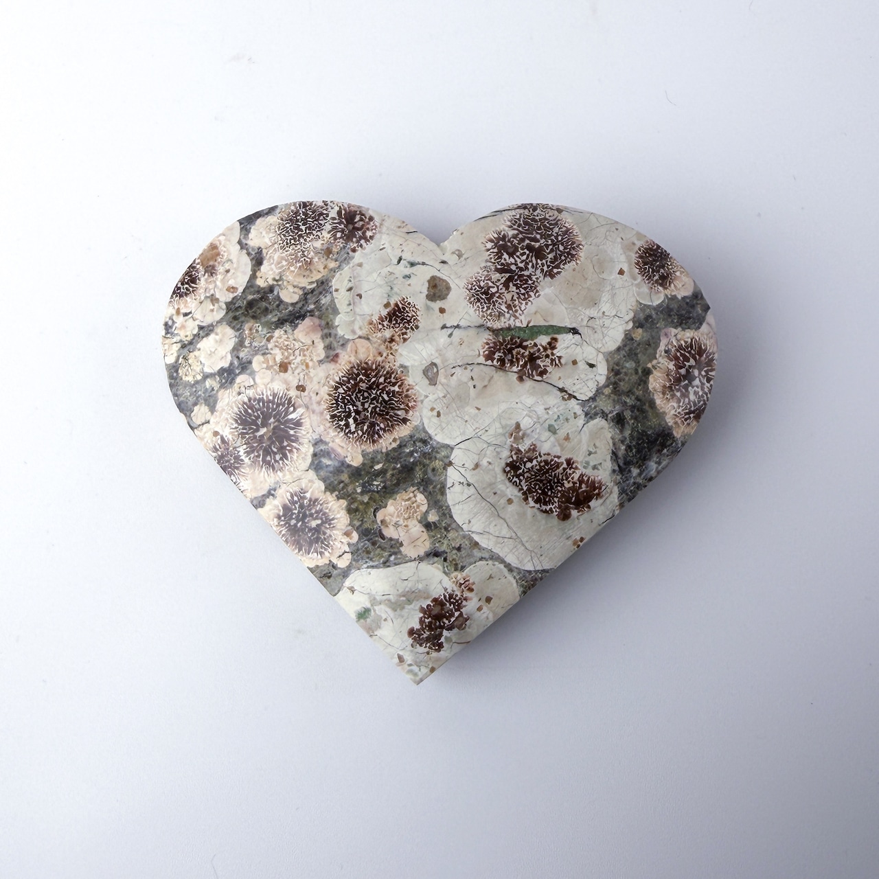 グリーンフラワージャスパー(グリーンチェリーブロッサムジャスパー) ハート * Jasper * 天然石
