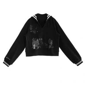 [Innomoood] fallen angel navy V-neck academy top