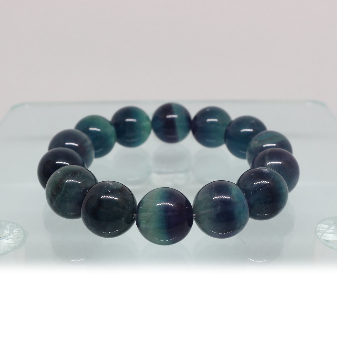 フローライト　一連　ブレスレット　16mm　0118002876・画像2