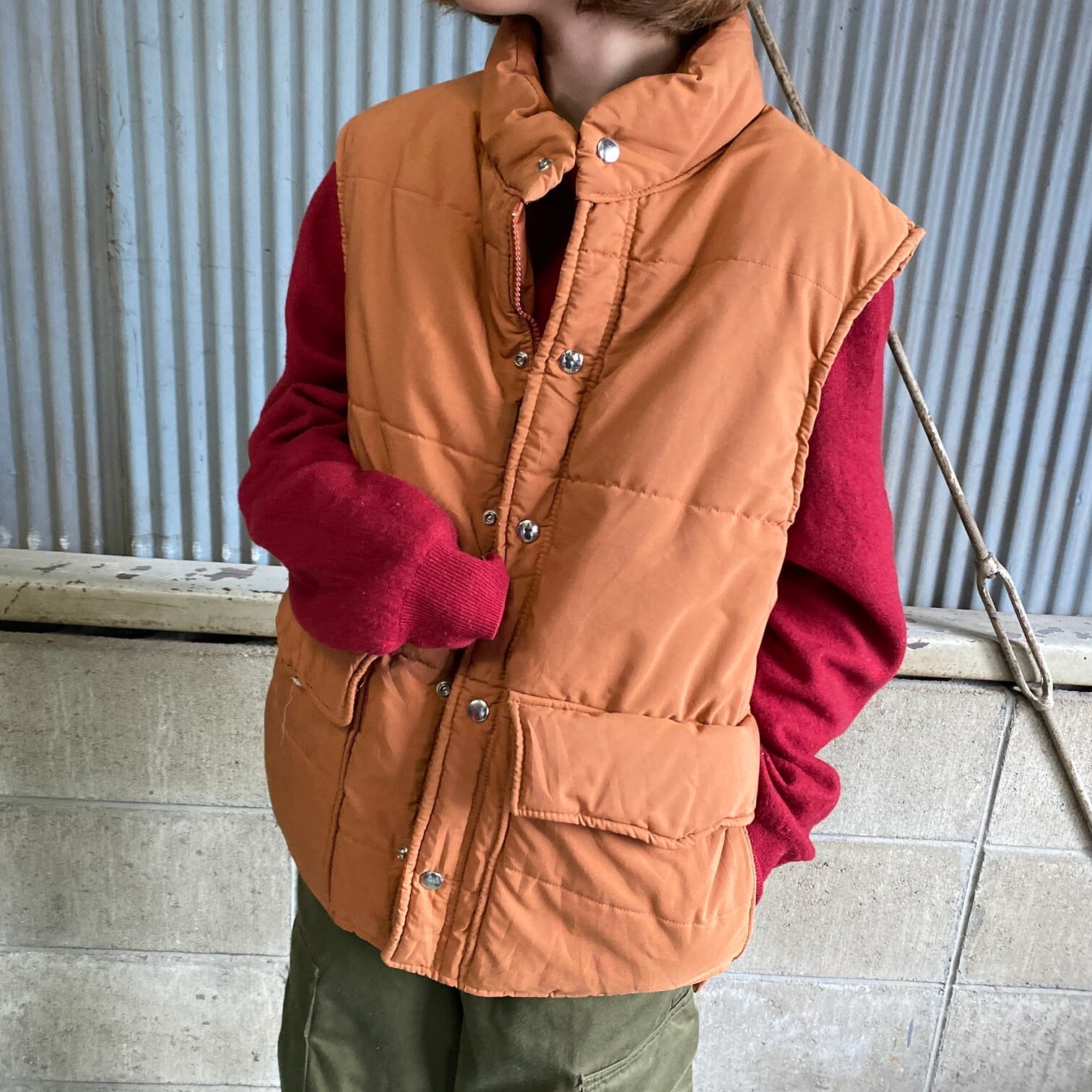 70年代 三角タグ WOOLRICH ウールリッチ ダウンベスト アウトドア 