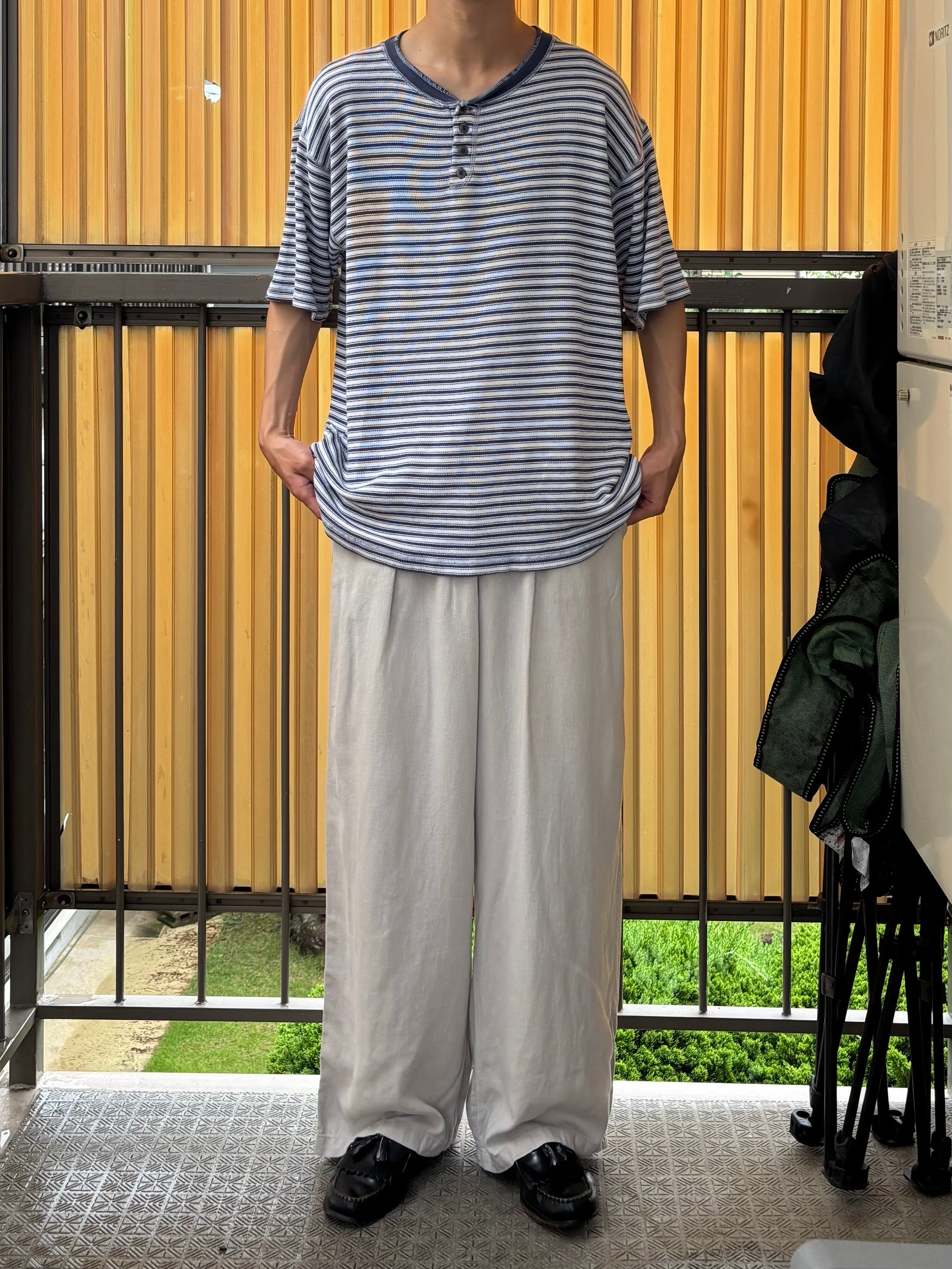 00s gap wide linen×rayon pants / ギャップ ワイドリネンレーヨン