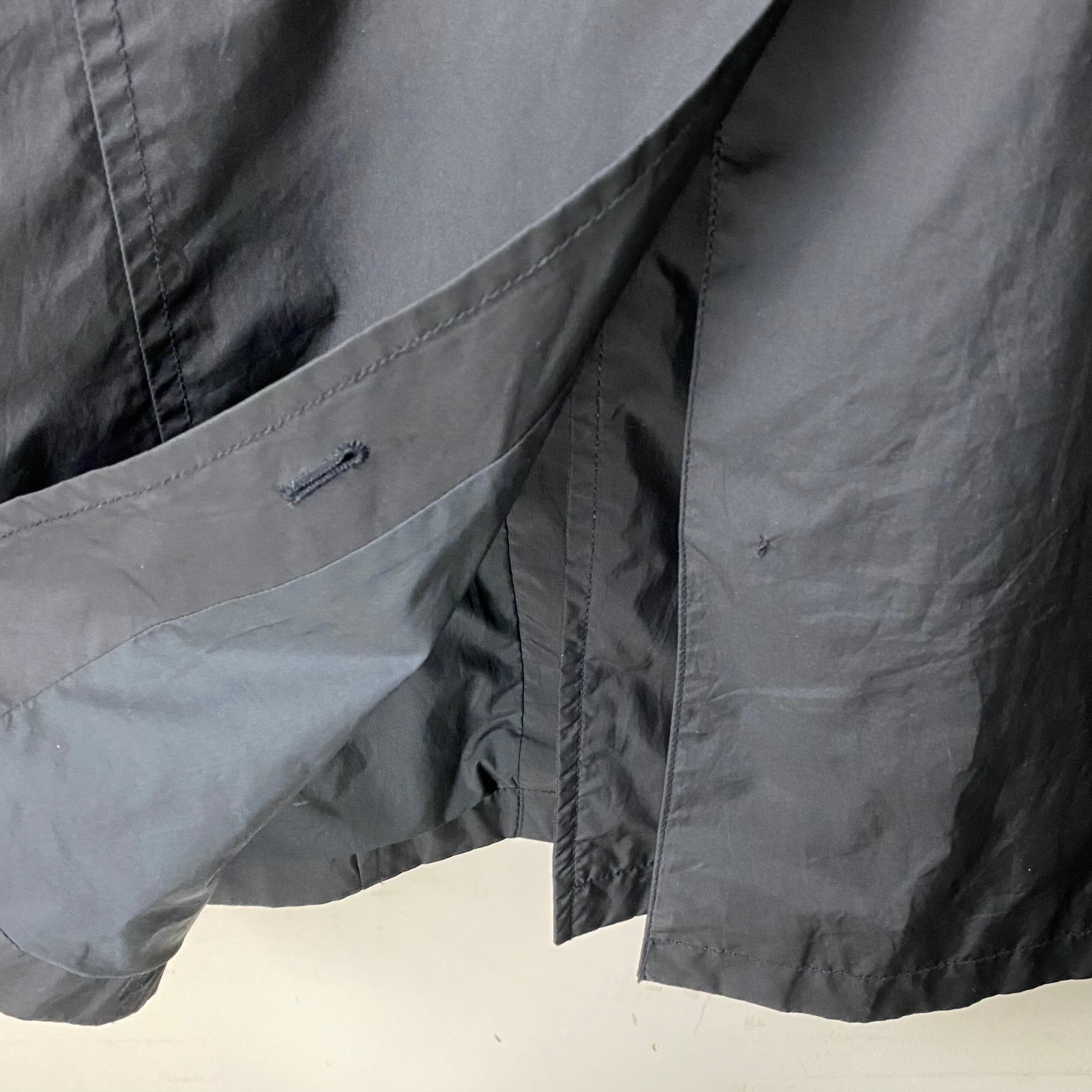 ARMANI COLLEZIONI black nylon coat | NOIR ONLINE