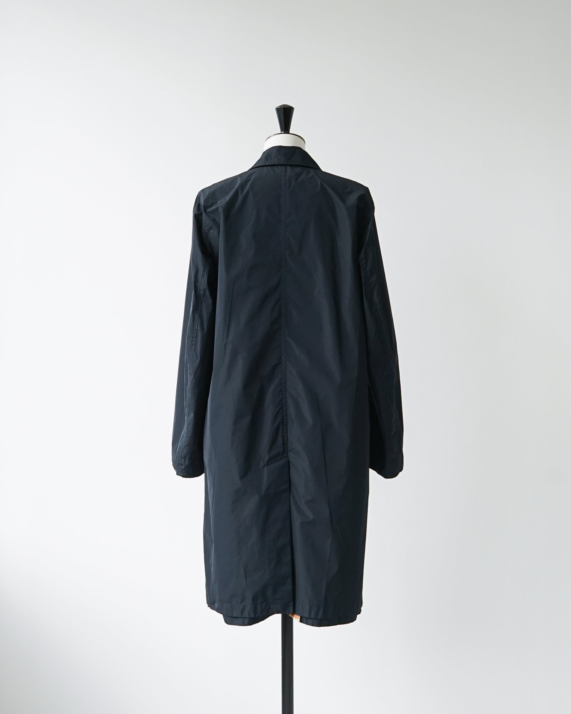 【未使用級】DRIES VAN NOTEN ナイロンロングコートダークネイビー 未使用級】DRIES VAN NOTEN ナイロンロングコートダークネイビー