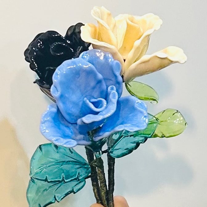 ItemB41 【特別価格】ヴェネチアンガラスの薔薇 splendore una rosa 5