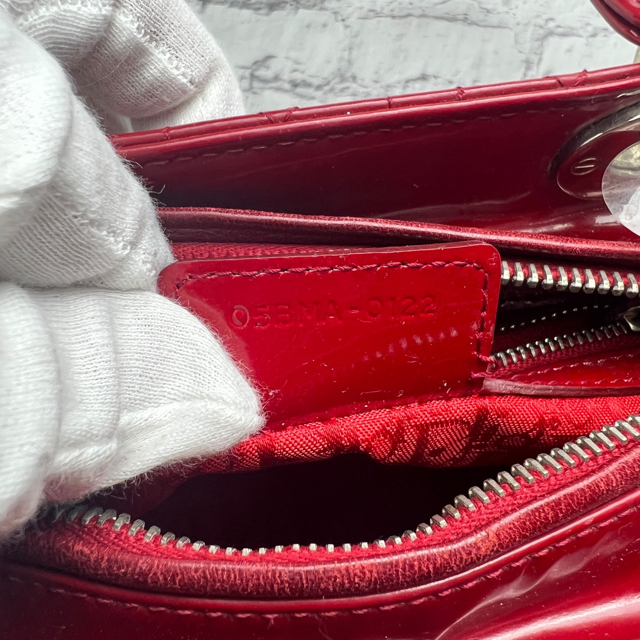 Diorクリスチャンディオールカナージュ2WAY  ショルダーバッグ レッド A-10310