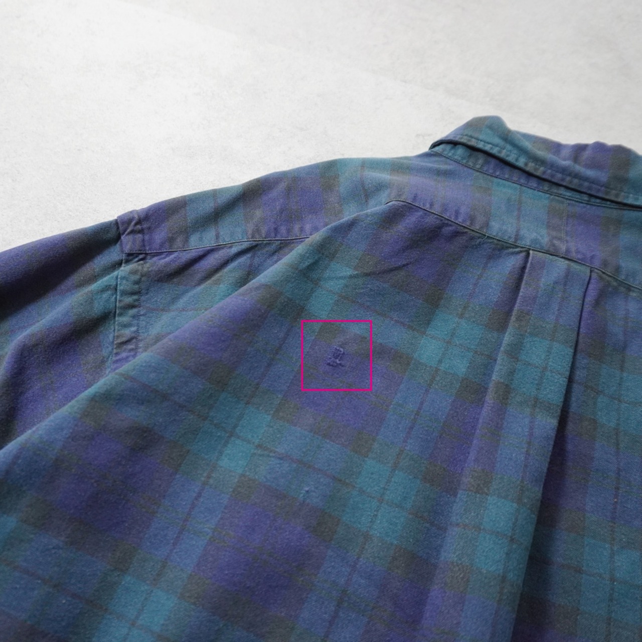 90s Ralph Lauren black watch "The Big Shirt" [XL] 古着 - 15
