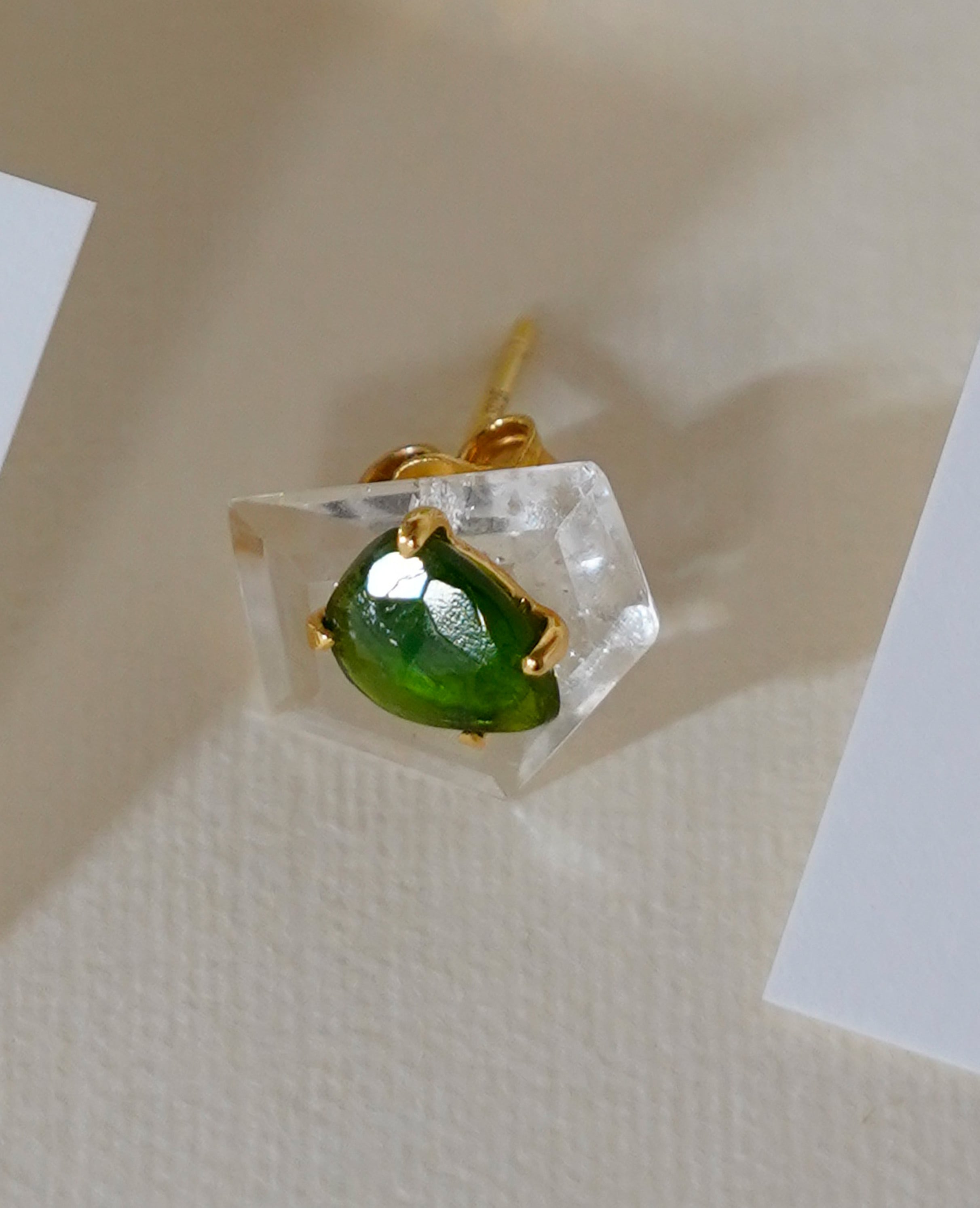 (SV)Green Tourmaline&Beryl pierced
