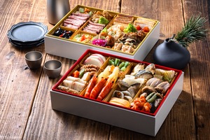 堺東にん・にん×グローフーズコラボ　和洋中おせち二段重「饗宴」【冷凍】