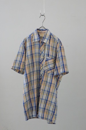 70s-80s Euro half sleeve plaid shirt