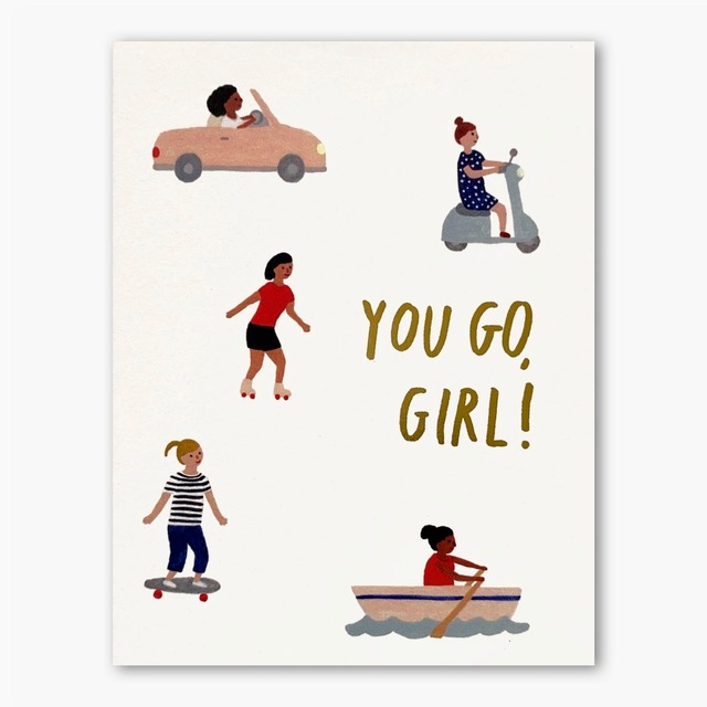 【SALE】 グリーティングカード "YOU GO GIRL" / 【SALE】 Greeting Card "YOU GO GIRL"