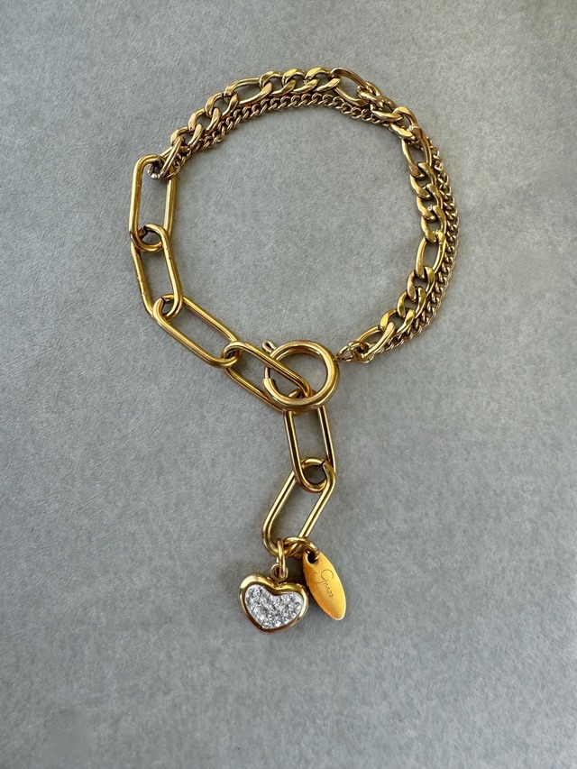 zirconia heart bracelet