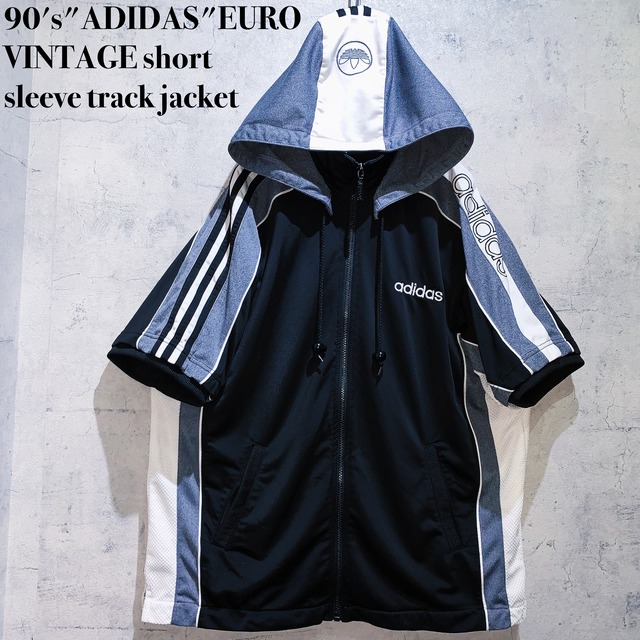 90's"ADIDAS"EURO VINTAGE short sleeve track jacket