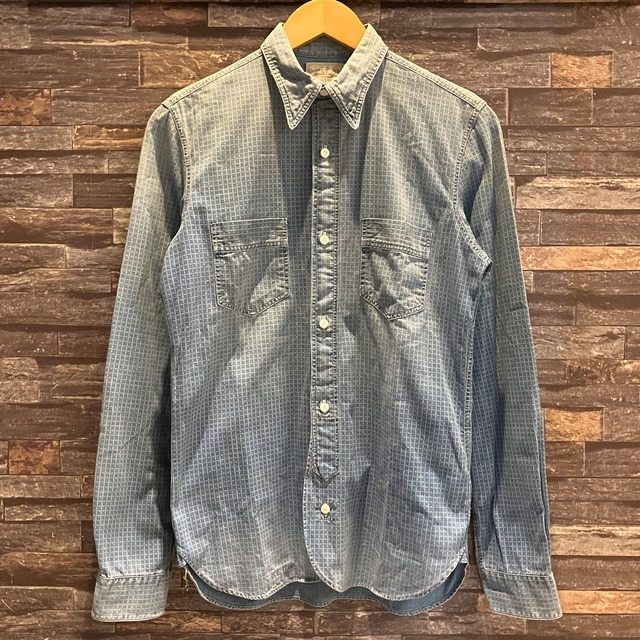 RRL INDIGO CHECK WORK SHIRT