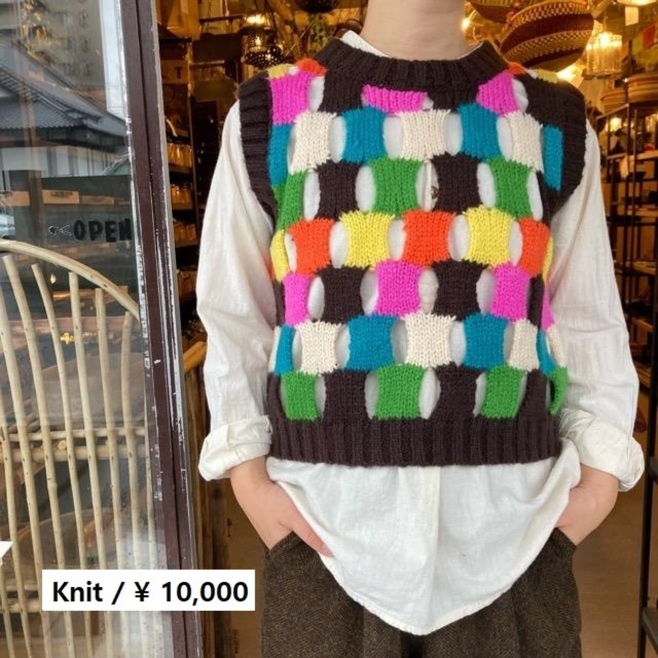TOPANGA Lady's　カラフルメッシュニットベスト