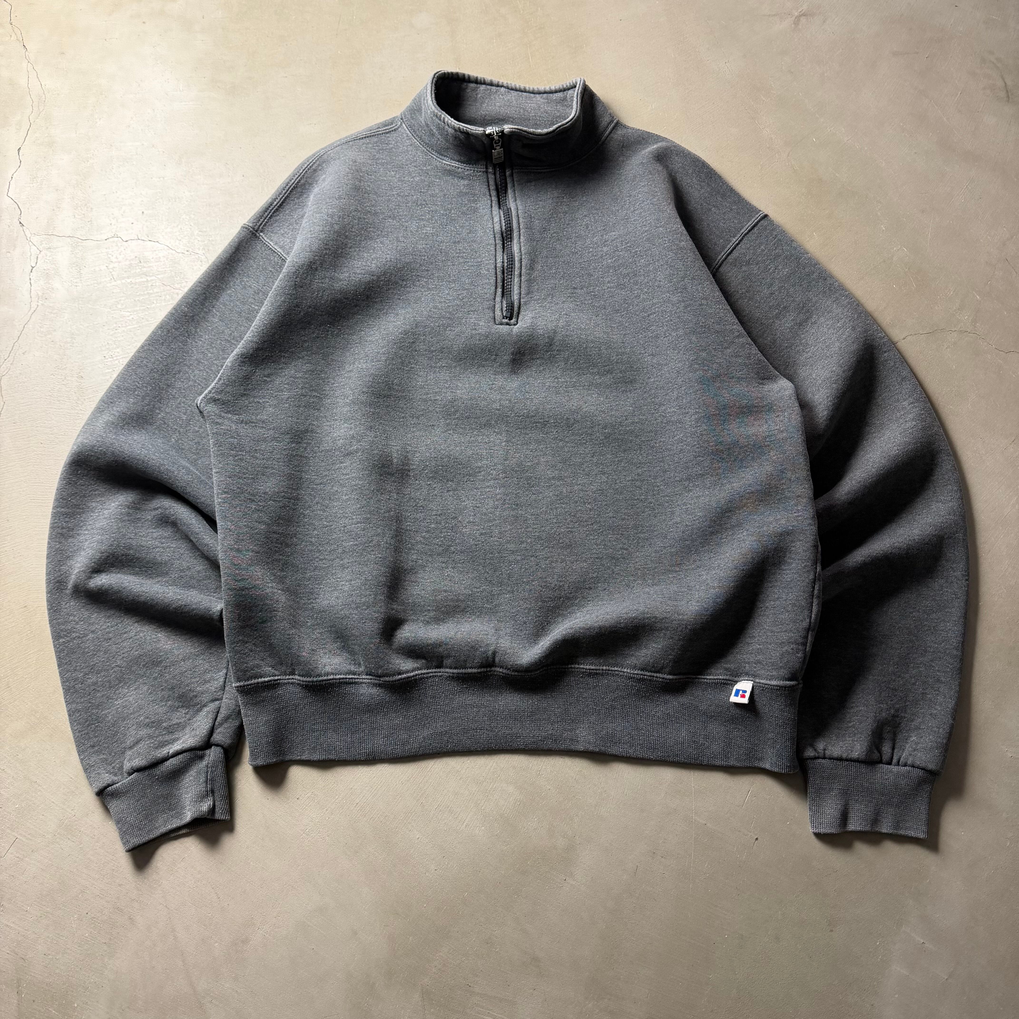 90s Russell Half Zip Sweat "Gray"