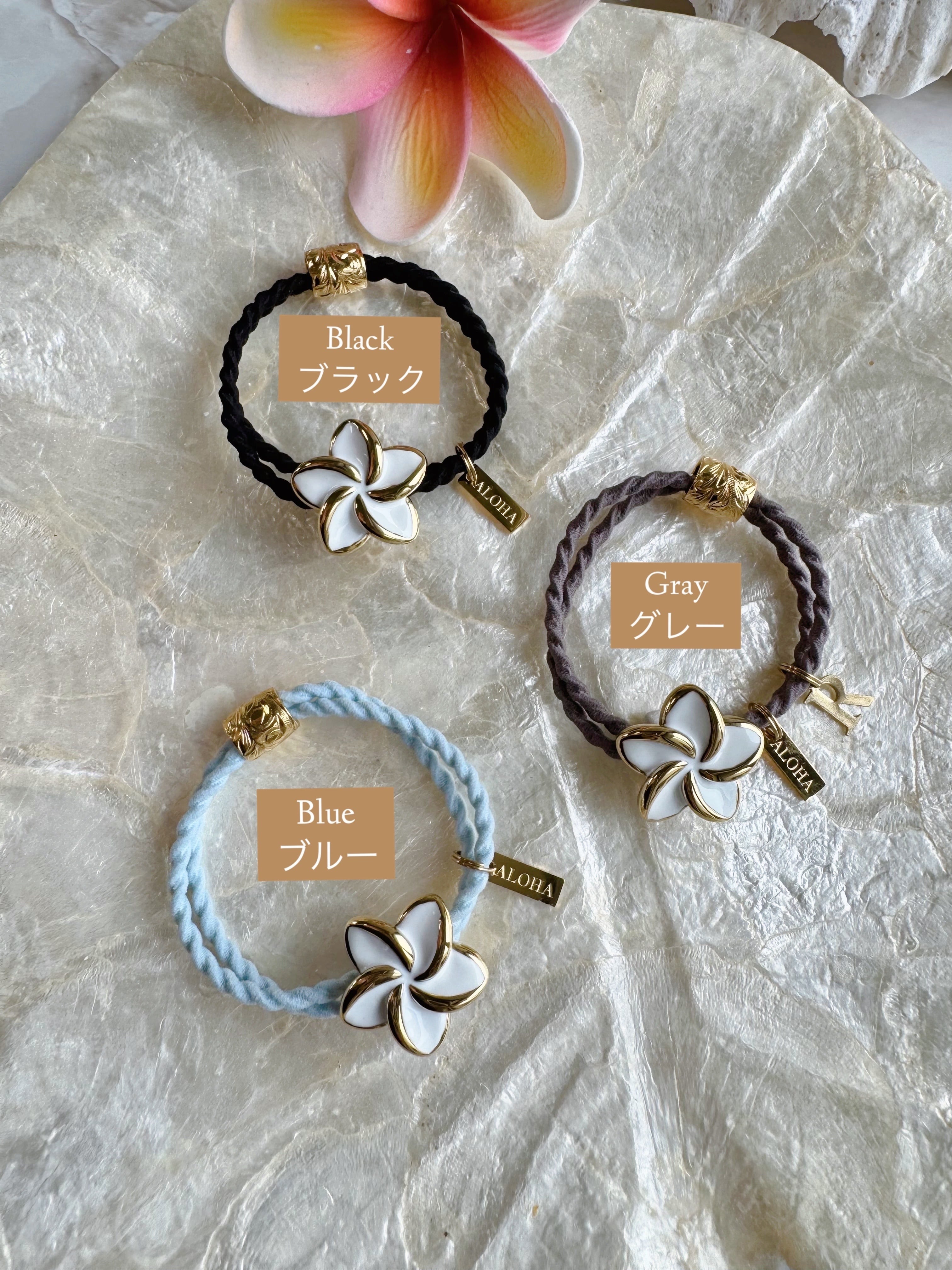 3color】White plumeria hair accessory Hawaiian jewelry(ハワイアン
