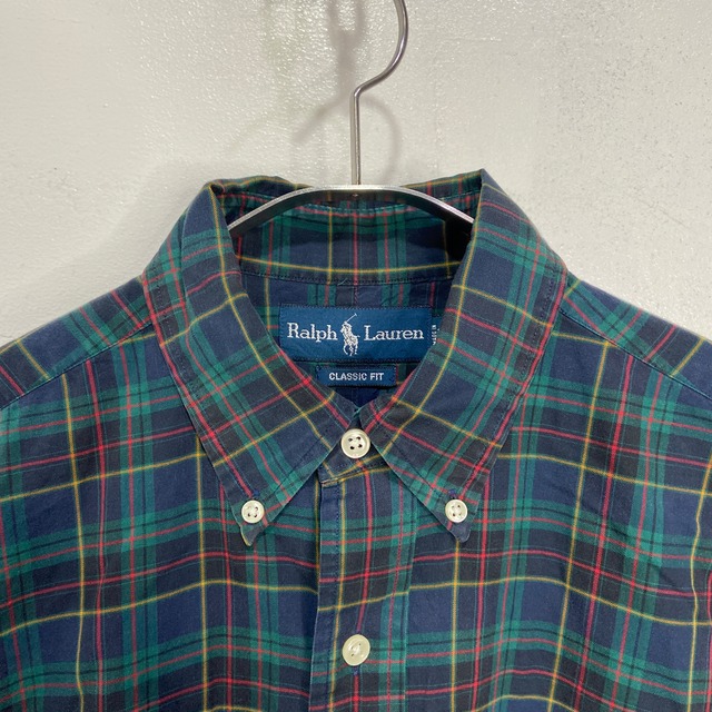 RalphLauren チェック柄ボタンダウン長袖シャツ クラシックフィット M