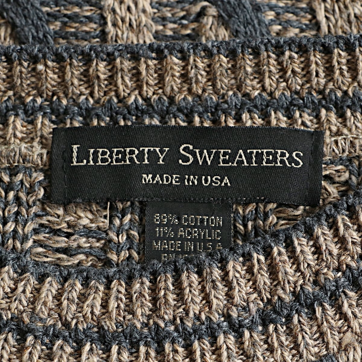 90s Liberty Sweaters usa製 2color ケーブル コットン ニット