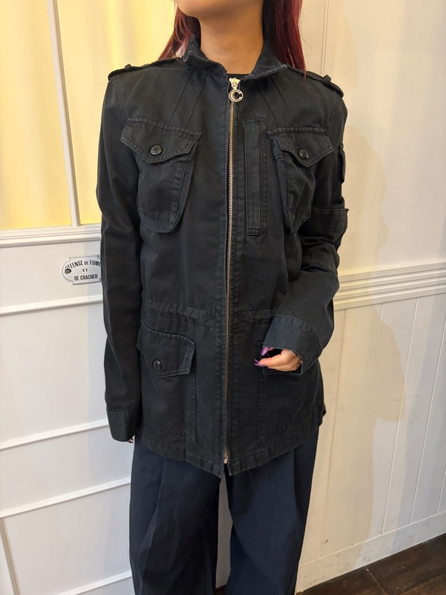 See by Chloe / vintage black military jacket . (O)