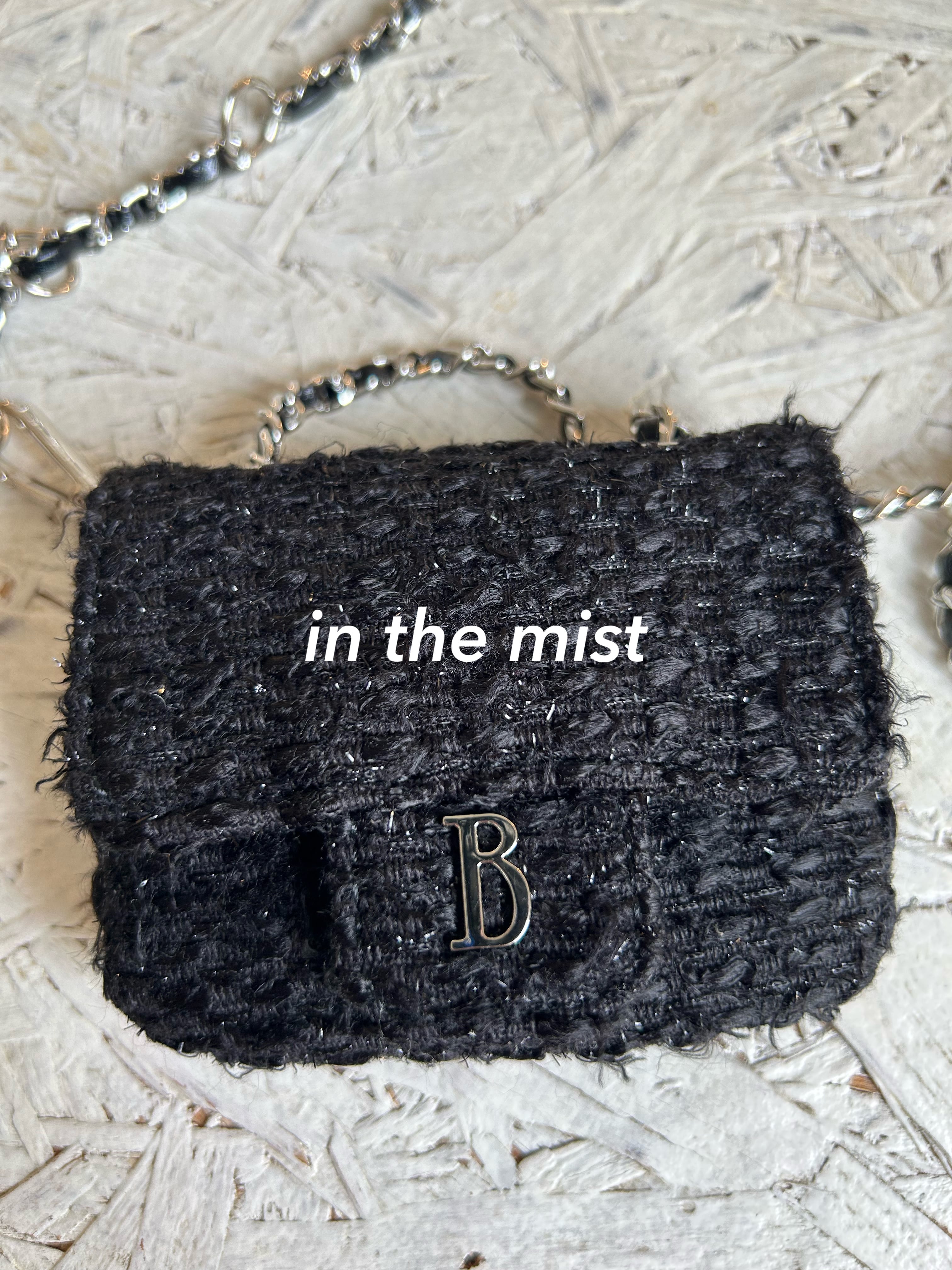 The Barnnet】Tweed Chain Belt Mini Bag | in the mist