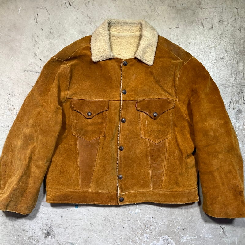 50's LEVI'S リーバイス スエードボアジャケット ショートホーン Big E 均等V トラッカージャケット 希少 38-40位？  ヴィンテージ BA-2329 RM2748H | agito vintage powered by BASE