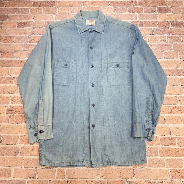 Ⓚ1970s CREIGHTON CHAMBRAY SHIRT