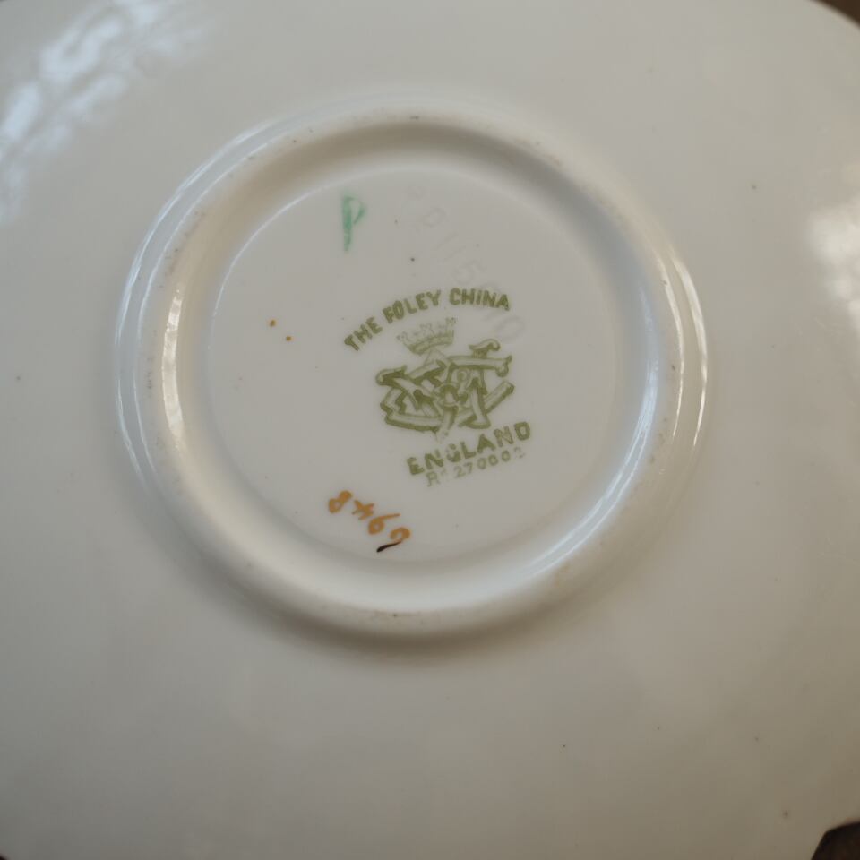 英国Shelley（シェリー） オレンジ・デイジー柄 ソーサー3枚セット F1