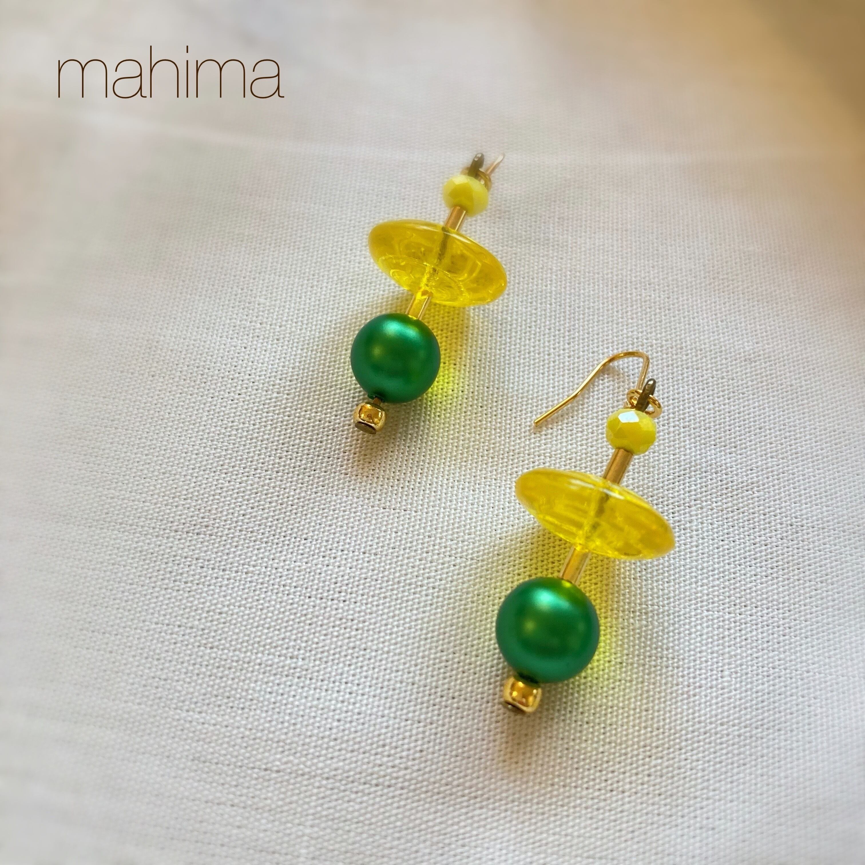 ミモザの園で ネックレス&ピアスセット | いのちを祝うアクセサリー Mahima