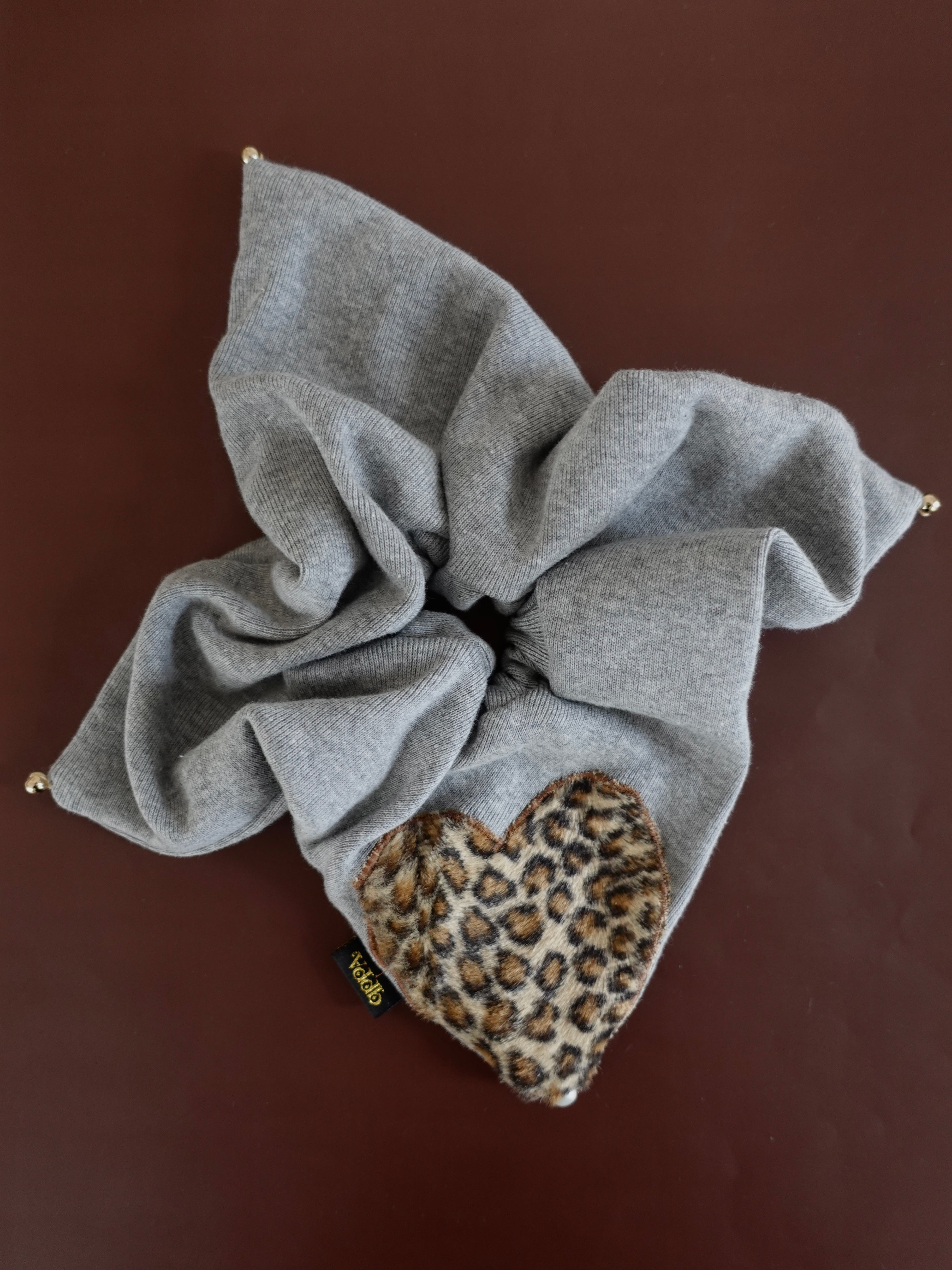 L Square BIG chouchou Heart×lLeopard（スクエアビッグシュシュ