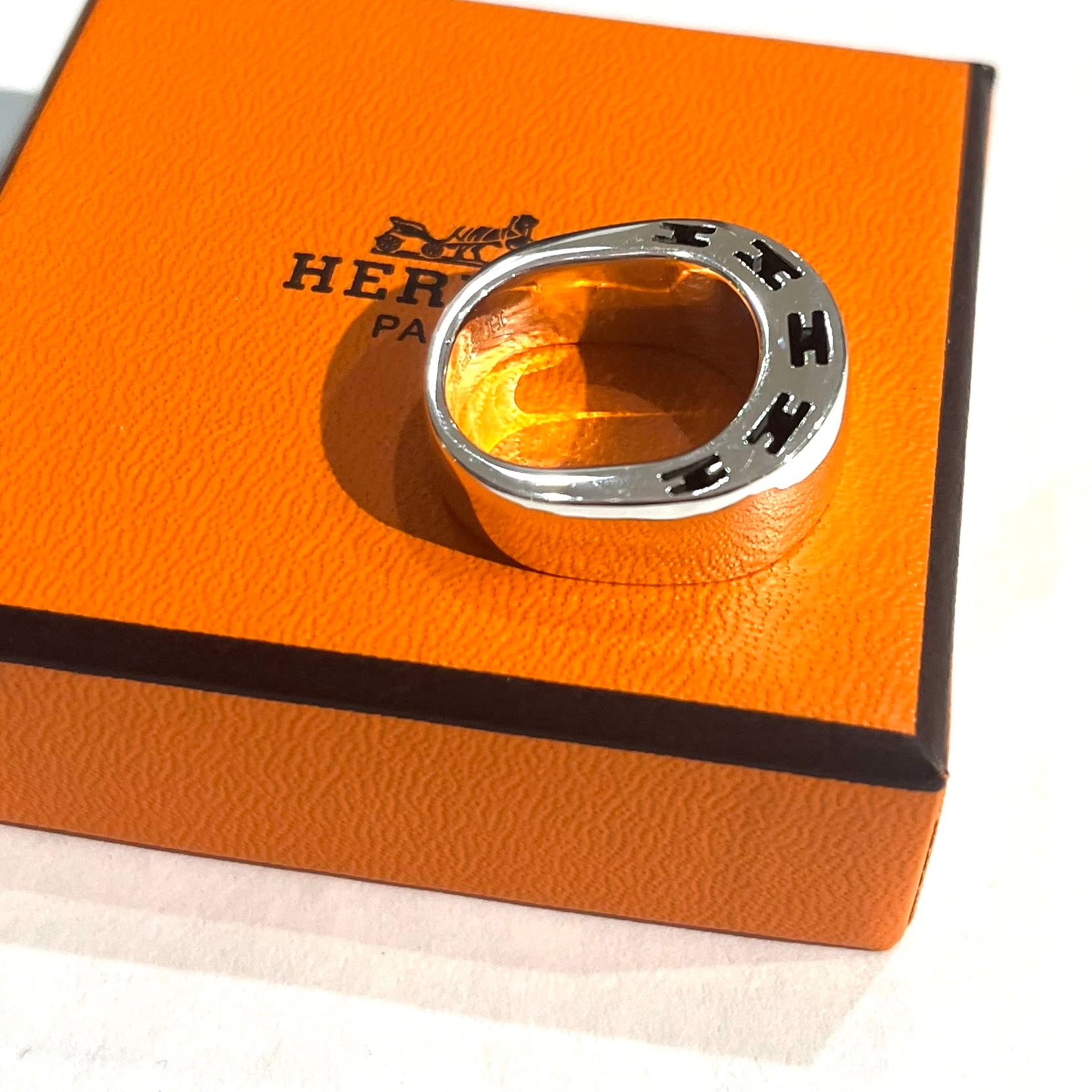 希少 【HERMÈS】【10号】1931 HERMES Hロゴ エルメスシルバー925リング
