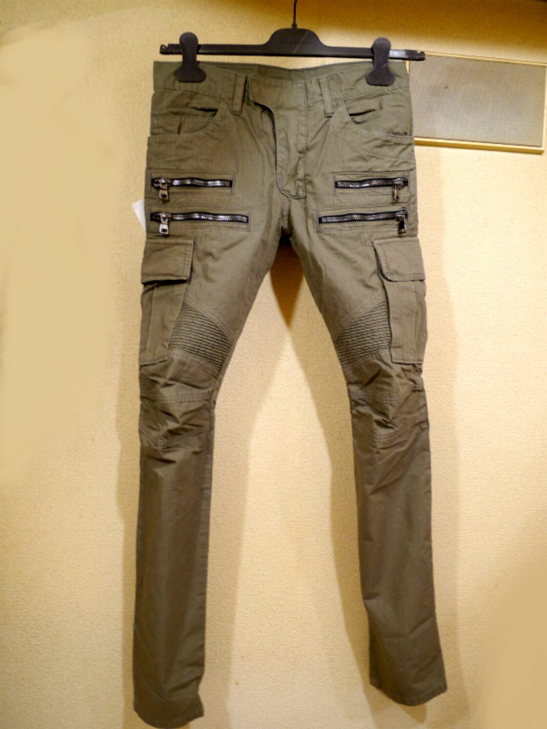 新品未使用品16万◇BALMAIN バルマン 2ジップ バイカー カーゴ パンツ 