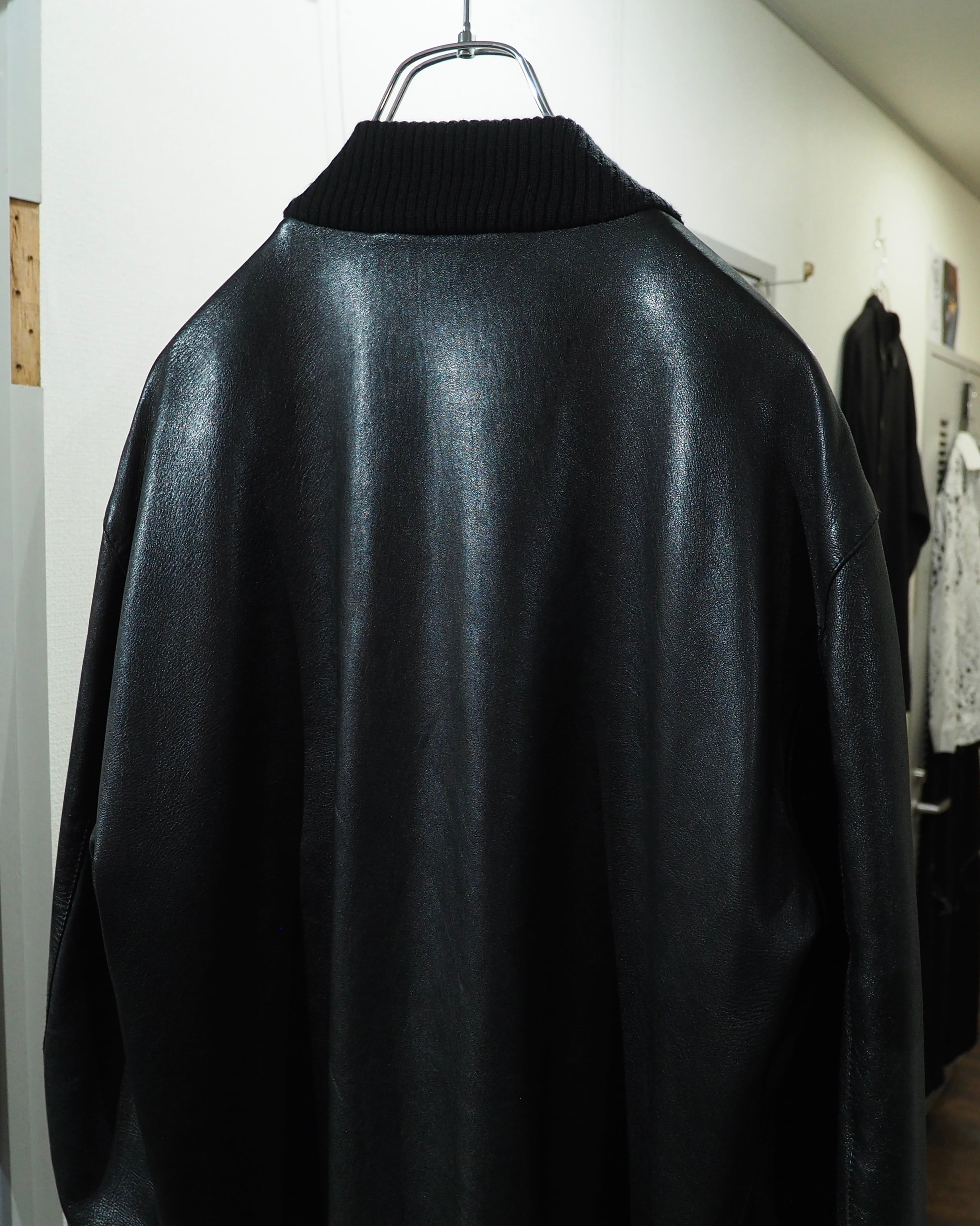 ” Made in Italy - DOLCE&GABBANA ” Special Black Lamb Leather Single Riders Jacket