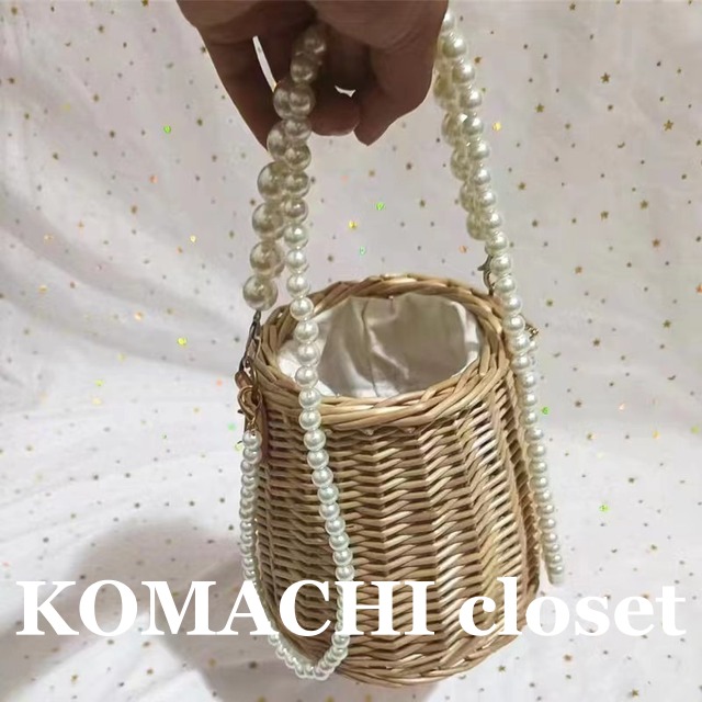 【送料無料】 カゴバッグ 籠バッグ ハンドバッグ ベージュ オルチャン 韓国 レディース  ショルダーバッグ 2way ミニバッグ パール 大粒 お洒落 人気 籠 夏 茶色 軽量 レディースバッグ パールバッグ 大人可愛い 使いやすい パールハンドル きれいめ 大人女子 かわいい 大人 こなれ感 ショッピング 海 プール イベント リゾート 持ち手パール  デート  プレゼント お買い物 デイリー 普段使い 小さめ アジアン トレンド インスタ映え キュート お泊まり 休日 ラフ 抜け感 上品