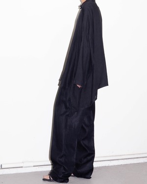 1990s tucked wide linen trousers