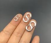 WORLD GOOD 極小 カラビナ 4個セット S字 ステンレス ネックレス アクセサリー マイクロ スモール サイズ 全長 11㎜(0.42g)