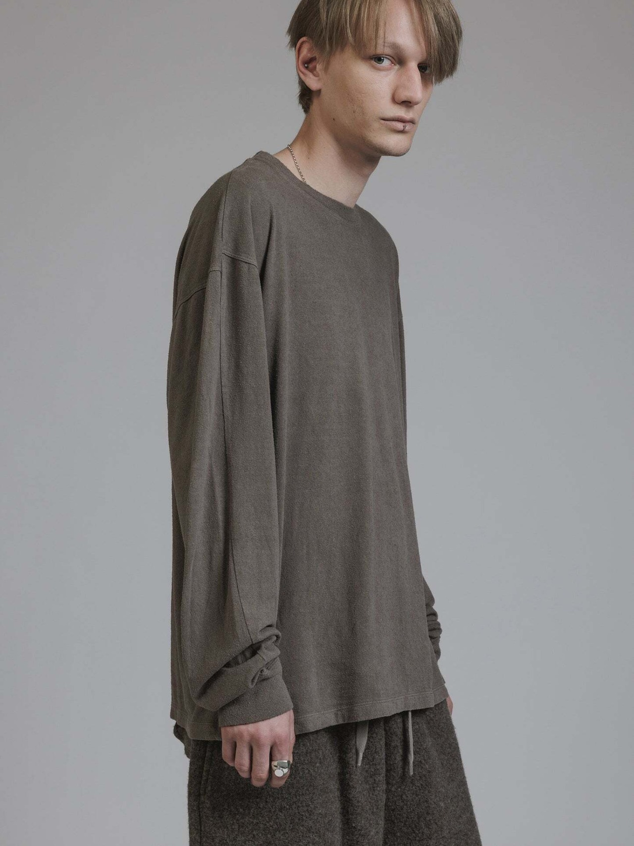 【26AW | MEN】 THE VIRIDI-ANNE ザヴィリディアン / SILK L/S T-SHIRT  / Tシャツ /  VI404601 - 13