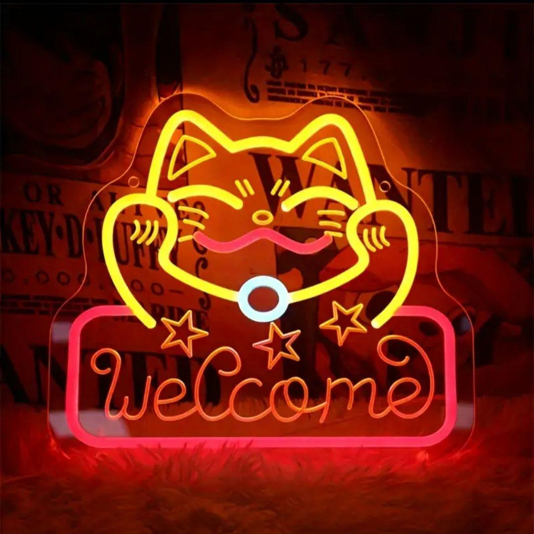 LEDネオンサイン ネオン管風 WELCOME インテリア ライト LED ネオン